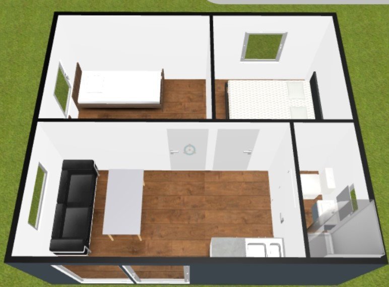 Tiny House avec deux chambres (32 m²) – Image 2