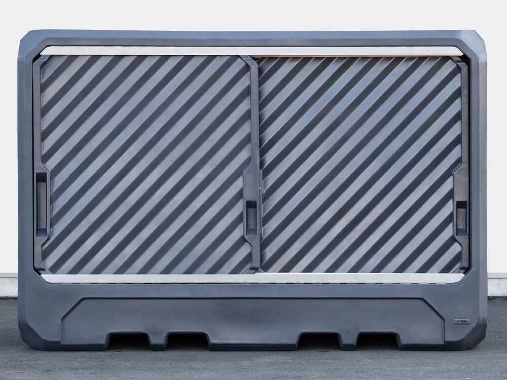 Container de stockage avec rétention est entièrement fabriqué en PEHD – Image 2